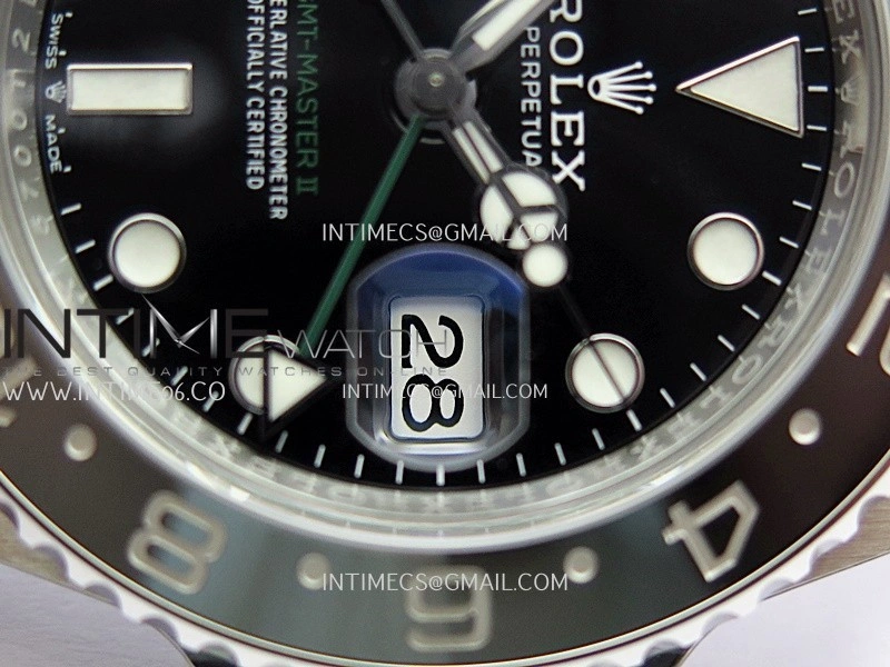 GMT-Master II 126710 GRNR Black Gray 904L SS Clean Plus 1:1 Best Edition Black Dial On Jubilee Bracelet DD3285 CHS