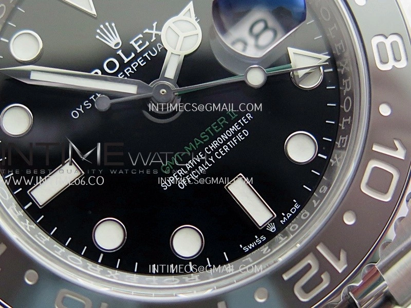 GMT-Master II 126710 GRNR Black Gray 904L SS Clean Plus 1:1 Best Edition Black Dial On Jubilee Bracelet DD3285 CHS