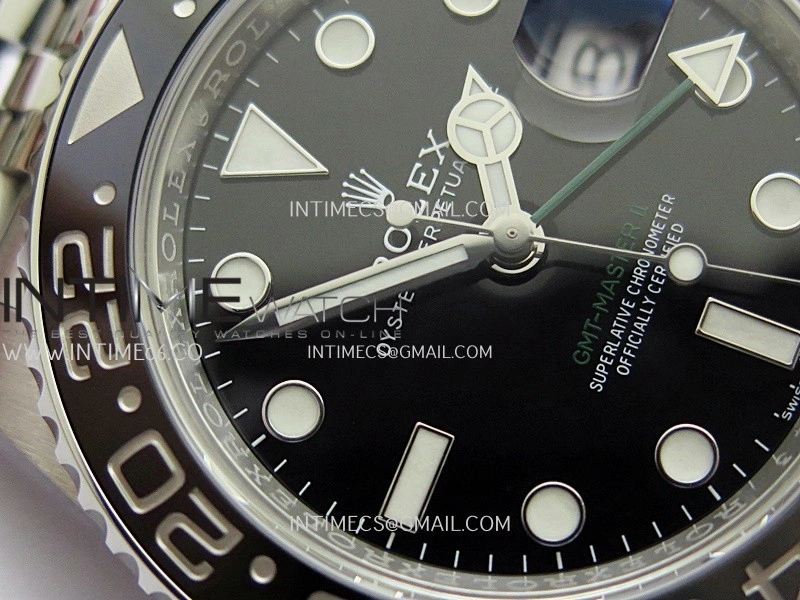 GMT-Master II 126710 GRNR Black Gray 904L SS Clean Plus 1:1 Best Edition Black Dial On Jubilee Bracelet DD3285 CHS