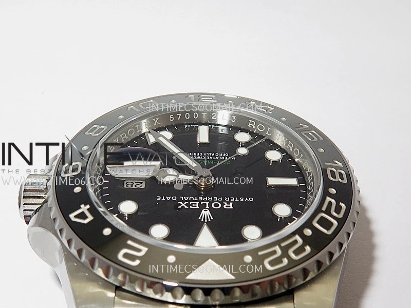 GMT-Master II 126710 GRNR Black Gray 904L SS Clean Plus 1:1 Best Edition Black Dial On Jubilee Bracelet DD3285 CHS