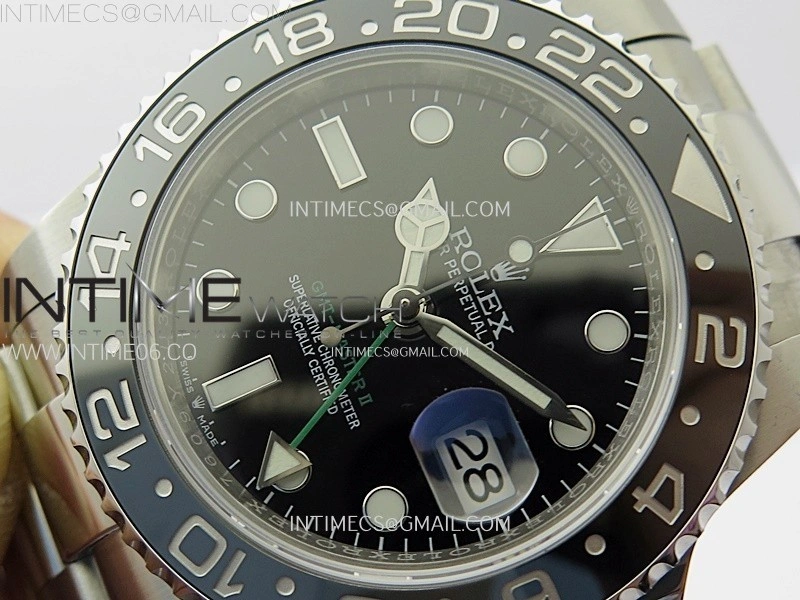 GMT-Master II 126710 GRNR Black Gray Ceramic 904L SS 3EF 1:1 Best Edition Black Dial On Oyster Bracelet VR3285 CHS