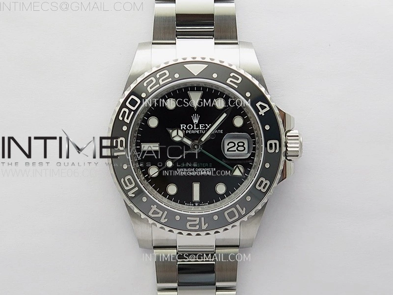 GMT-Master II 126710 GRNR Black Gray Ceramic 904L SS AR+F 1:1 Best Edition Black Dial on Oyster Bracelet DD3285 CHS