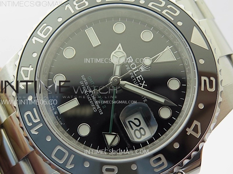 GMT-Master II 126710 GRNR Black Gray Ceramic 904L SS AR+F 1:1 Best Edition Black Dial on Oyster Bracelet DD3285 CHS