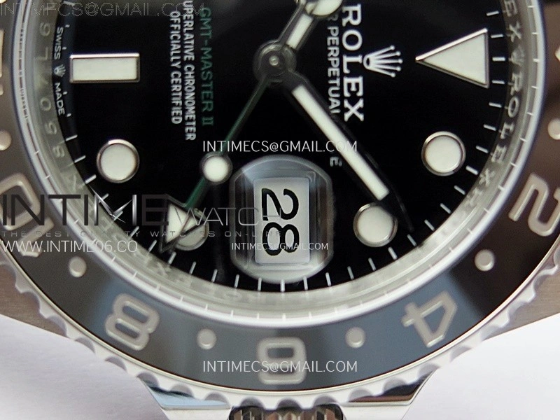 GMT-Master II 126710 GRNR Black Gray Ceramic 904L SS AR+F 1:1 Best Edition Black Dial on Oyster Bracelet DD3285 CHS