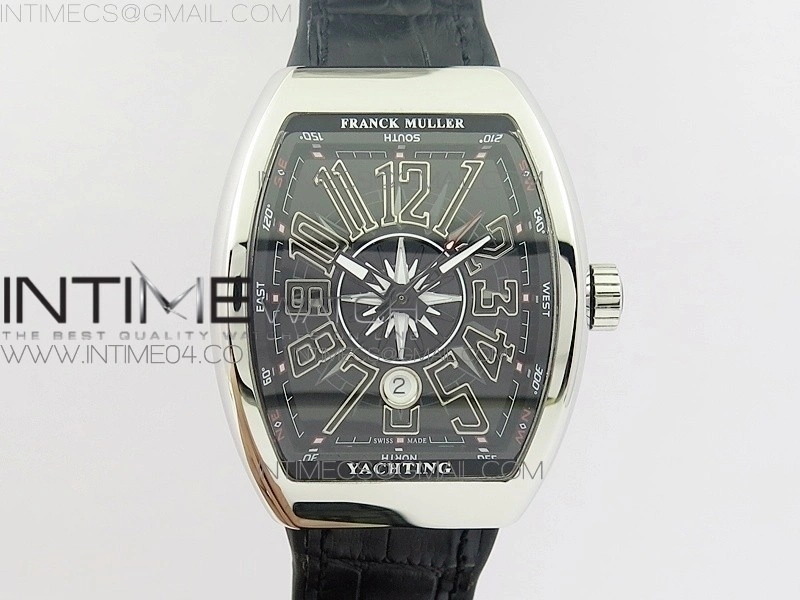 Vanguard V45 SS ABF Best Edition Black Dial Numbers Markers on Black Gummy Strap A2813