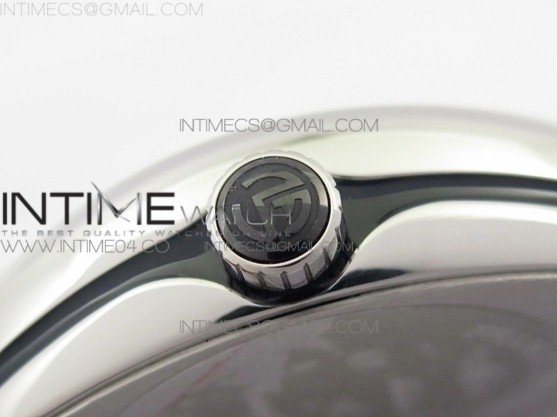 Vanguard V45 SS ABF Best Edition Black Dial Numbers Markers on Black Gummy Strap A2813