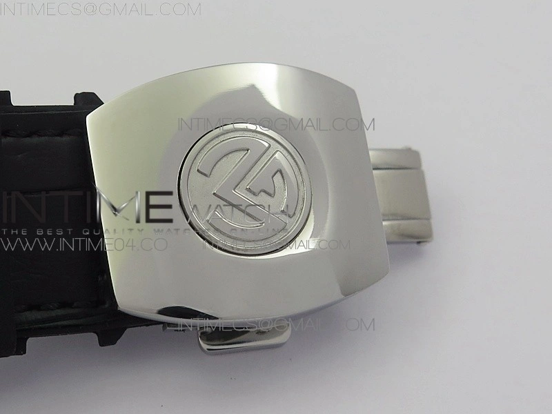Vanguard V45 SS ABF Best Edition Black Dial Numbers Markers on Black Gummy Strap A2813