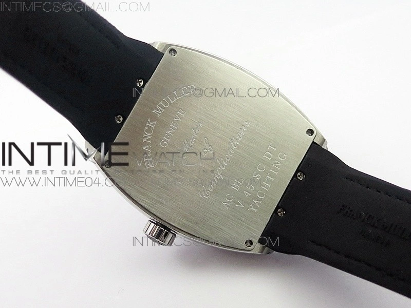 Vanguard V45 SS ABF Best Edition Black Dial Numbers Markers on Black Gummy Strap A2813