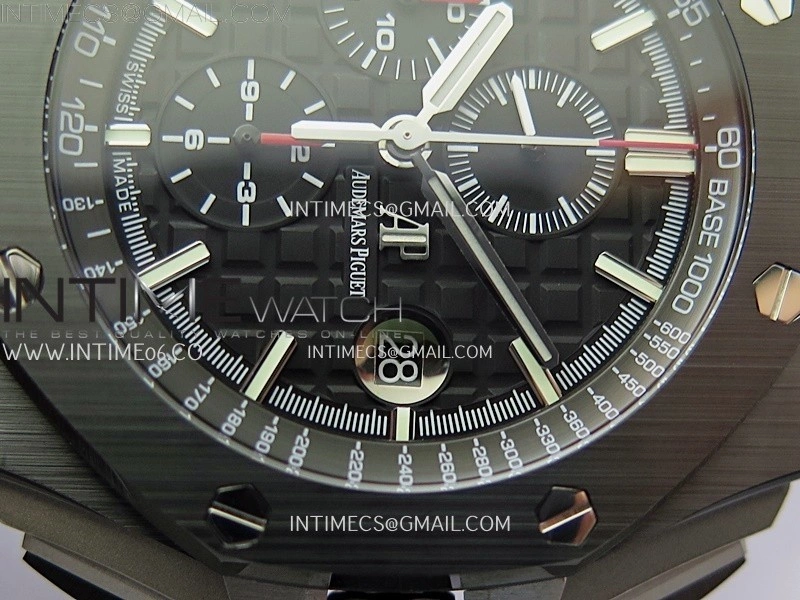 Royal Oak Offshore 44mm Black Ceramic TKF 1:1 Best Edition Black Dial on Black Rubber Strap A3126