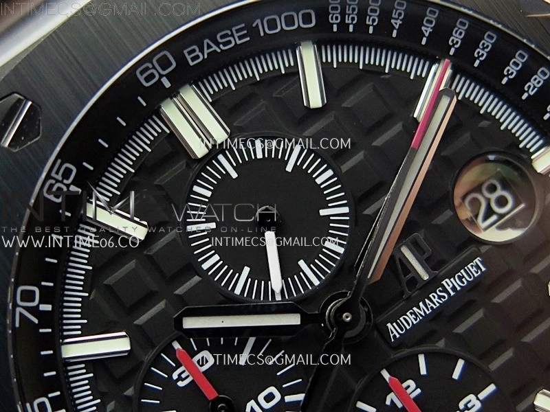 Royal Oak Offshore 44mm Black Ceramic TKF 1:1 Best Edition Black Dial on Black Rubber Strap A3126