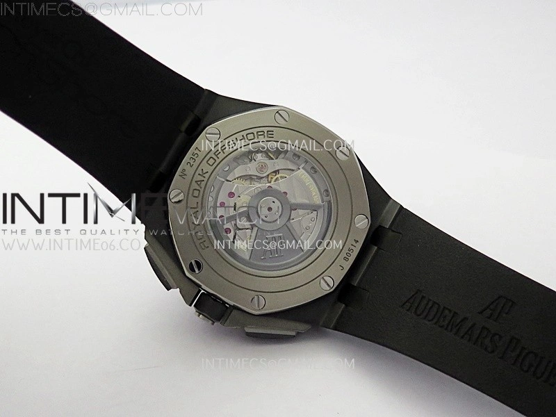 Royal Oak Offshore 44mm Black Ceramic TKF 1:1 Best Edition Black Dial on Black Rubber Strap A3126
