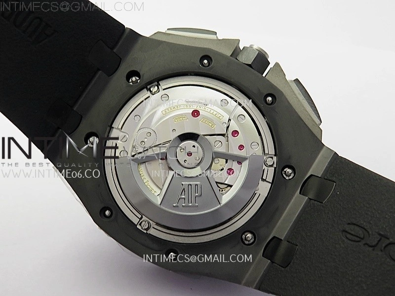 Royal Oak Offshore 44mm Black Ceramic TKF 1:1 Best Edition Black Dial on Black Rubber Strap A3126