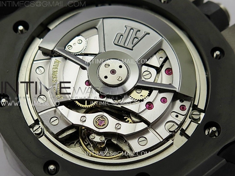 Royal Oak Offshore 44mm Black Ceramic TKF 1:1 Best Edition Black Dial on Black Rubber Strap A3126