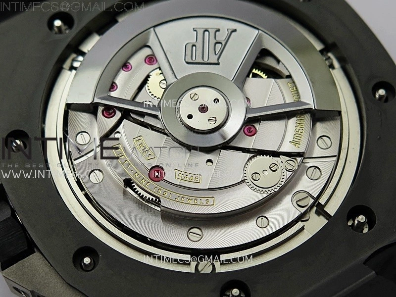 Royal Oak Offshore 44mm Black Ceramic TKF 1:1 Best Edition Black Dial on Black Rubber Strap A3126
