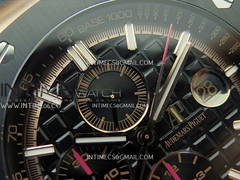 Royal Oak Offshore 44mm RG TKF Best Edition Black Dial Ceramic Bezel on Black Rubber Strap A3126