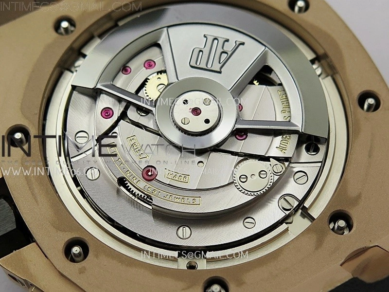 Royal Oak Offshore 44mm RG TKF Best Edition Black Dial Ceramic Bezel on Black Rubber Strap A3126