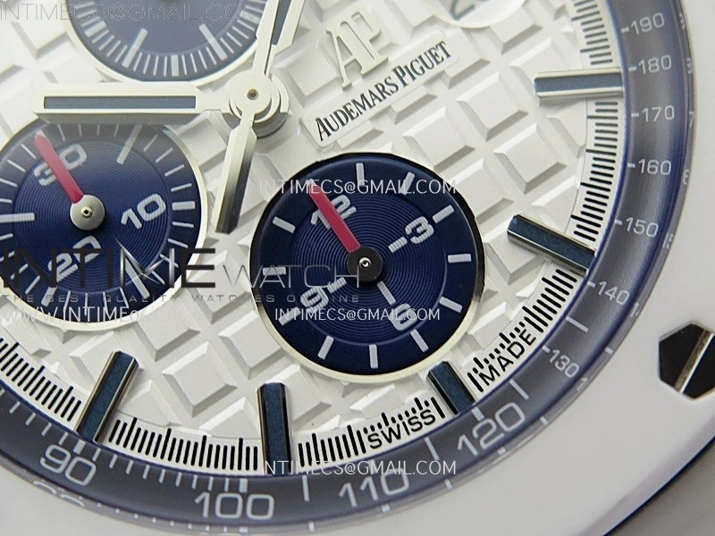 Royal Oak Offshore 44mm White Ceramic TKF 1:1 Best Edition White Dial on White Rubber Strap A3126