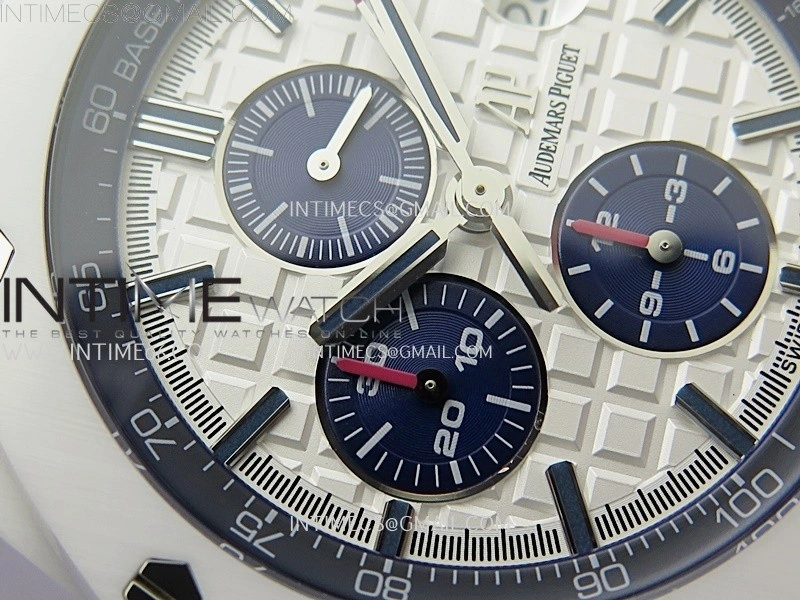 Royal Oak Offshore 44mm White Ceramic TKF 1:1 Best Edition White Dial on White Rubber Strap A3126