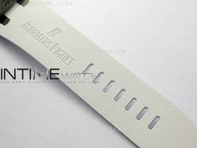 Royal Oak Offshore 44mm White Ceramic TKF 1:1 Best Edition White Dial on White Rubber Strap A3126