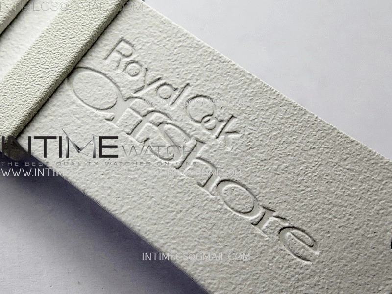 Royal Oak Offshore 44mm White Ceramic TKF 1:1 Best Edition White Dial on White Rubber Strap A3126