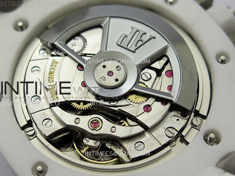 Royal Oak Offshore 44mm White Ceramic TKF 1:1 Best Edition White Dial on White Rubber Strap A3126