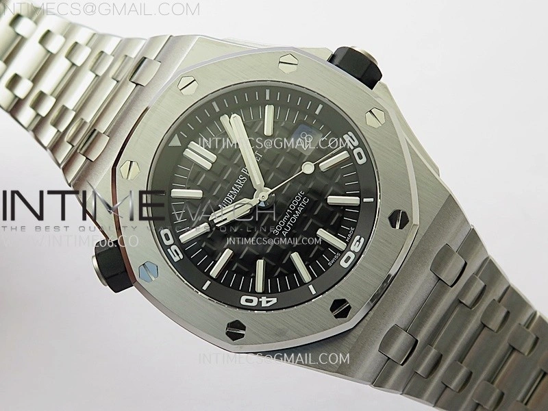 Royal Oak Offshore Diver 15710 APSF 1:1 Best Edition Black Dial on SS Bracelet SA3120 Super Clone