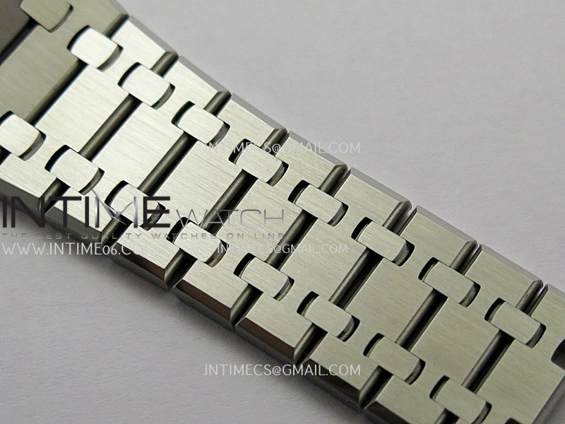 Royal Oak 41mm 15500 SS APSF Free Sprung 1:1 Best Edition Silver Textured Dial On SS Bracelet Super Clone A4302