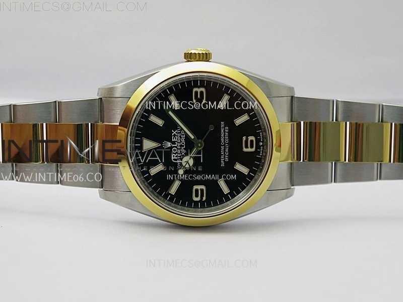 Explorer 124273 36mm 904L SS YG VSF 1:1 Best Edition Black Dial on SS YG Bracelet VS3230