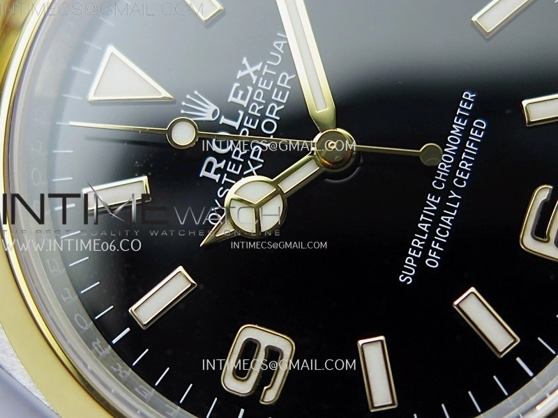 Explorer 124273 36mm 904L SS YG VSF 1:1 Best Edition Black Dial on SS YG Bracelet VS3230