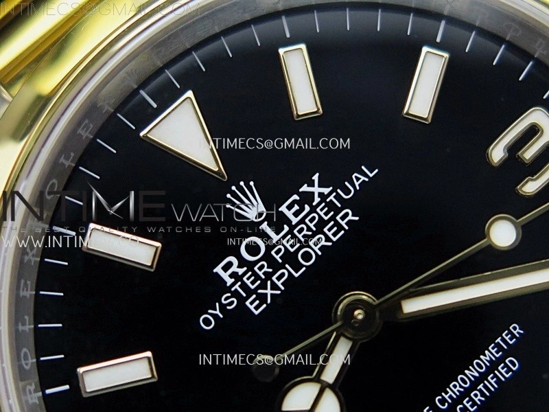 Explorer 124273 36mm 904L SS YG VSF 1:1 Best Edition Black Dial on SS YG Bracelet VS3230