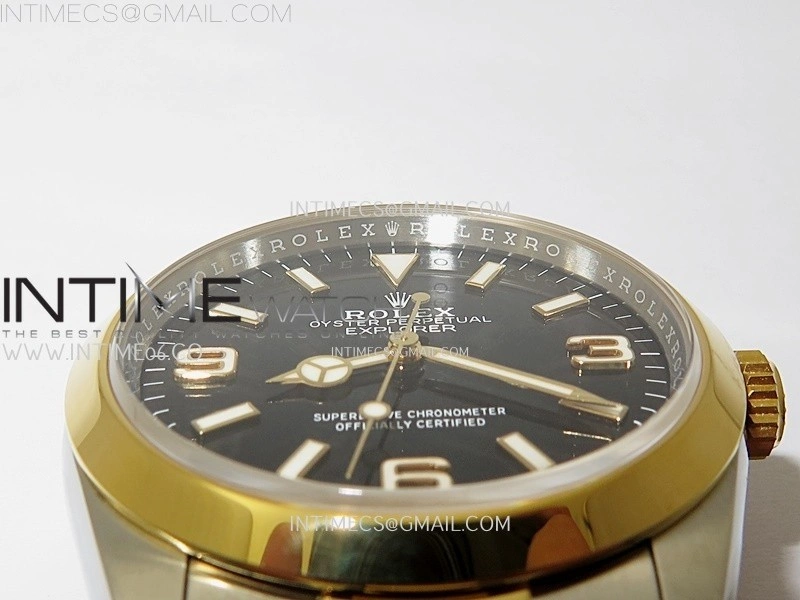 Explorer 124273 36mm 904L SS YG VSF 1:1 Best Edition Black Dial on SS YG Bracelet VS3230