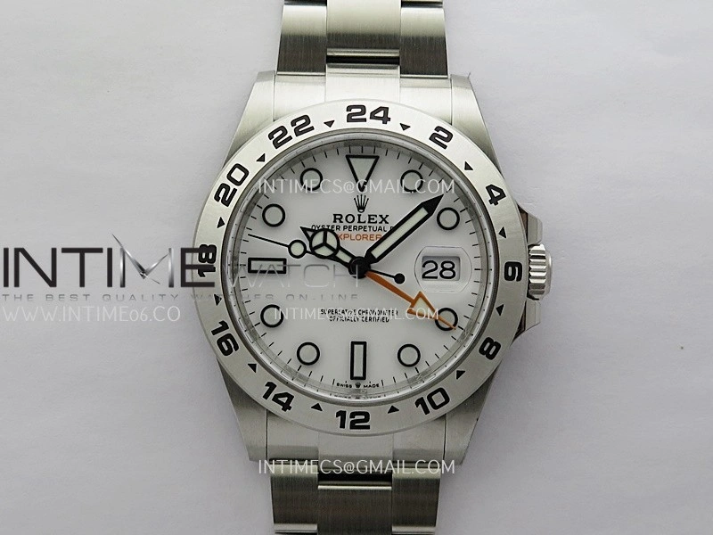 Explorer II 42mm 226570 904L SS ARF 1:1 Best Edition White Dial on Bracelet SH3285 CHS