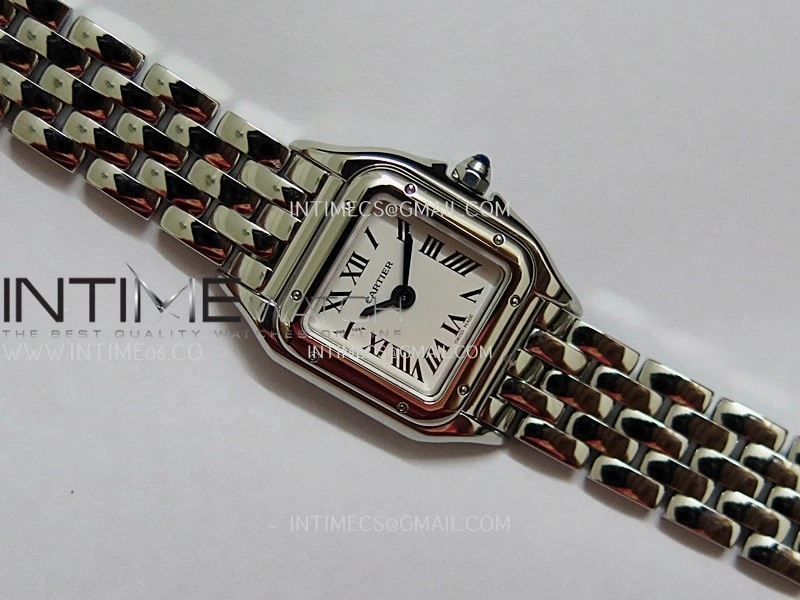 Panthère Secrete Ladies 19mm SS 8848F 1:1 Best Edition White Dial On SS Bracelet Ronda Quartz
