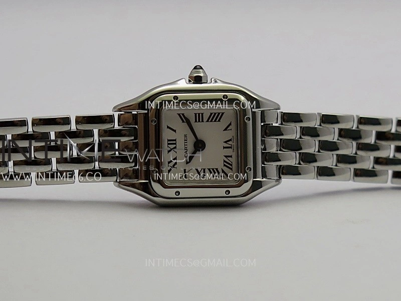 Panthère Secrete Ladies 19mm SS 8848F 1:1 Best Edition White Dial On SS Bracelet Ronda Quartz