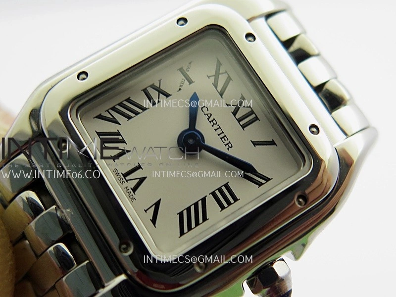 Panthère Secrete Ladies 19mm SS 8848F 1:1 Best Edition White Dial On SS Bracelet Ronda Quartz