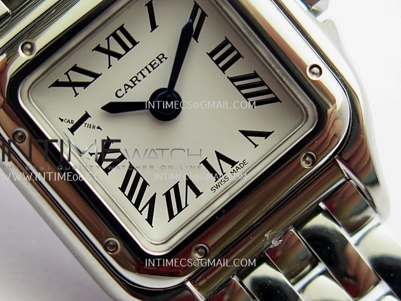 Panthère Secrete Ladies 19mm SS 8848F 1:1 Best Edition White Dial On SS Bracelet Ronda Quartz