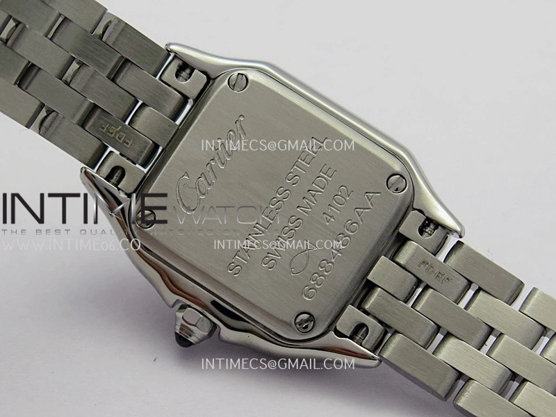 Panthère Secrete Ladies 19mm SS 8848F 1:1 Best Edition White Dial On SS Bracelet Ronda Quartz
