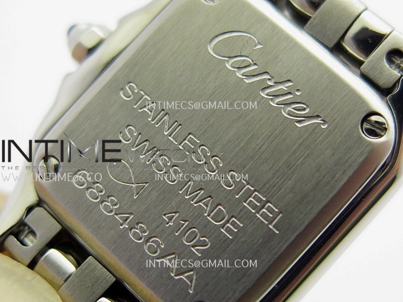 Panthère Secrete Ladies 19mm SS 8848F 1:1 Best Edition White Dial On SS Bracelet Ronda Quartz