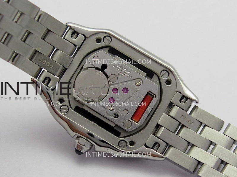 Panthère Secrete Ladies 19mm SS 8848F 1:1 Best Edition White Dial On SS Bracelet Ronda Quartz
