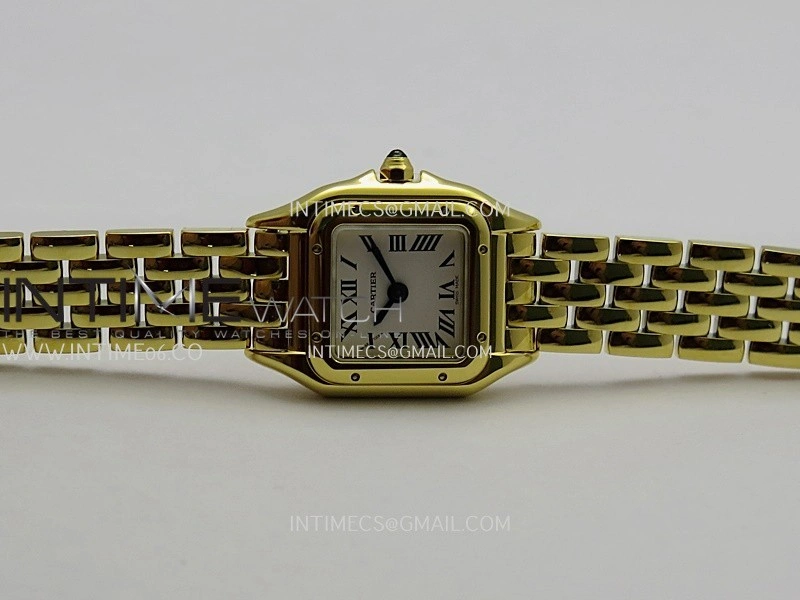 Panthère Secrete Ladies 19mm YG 8848F 1:1 Best Edition White Dial On YG Bracelet Ronda Quartz