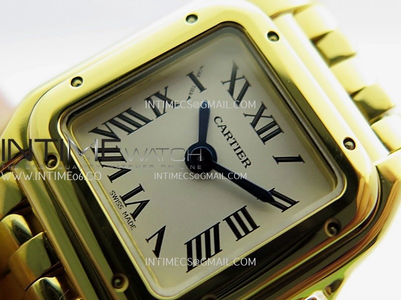 Panthère Secrete Ladies 19mm YG 8848F 1:1 Best Edition White Dial On YG Bracelet Ronda Quartz