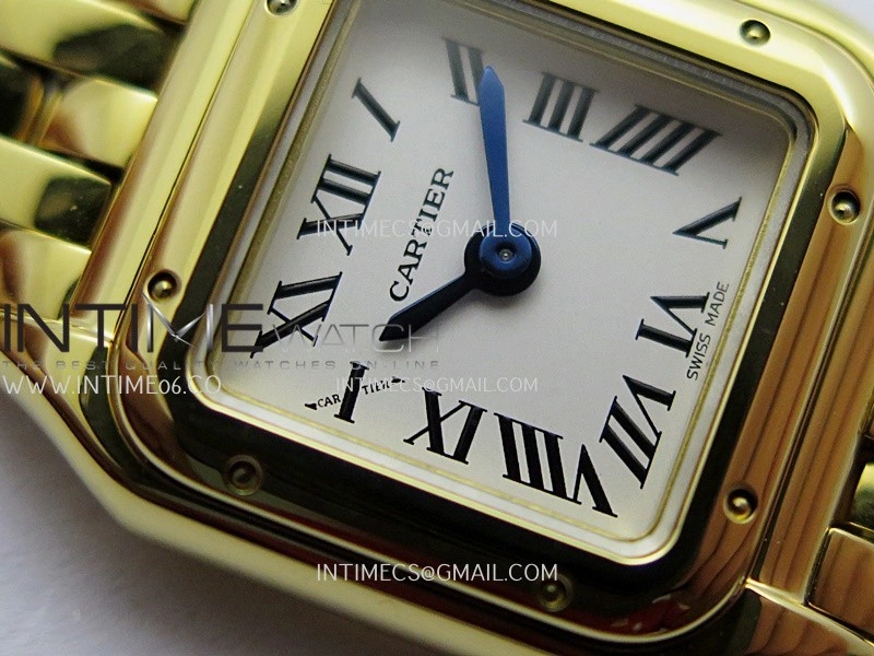 Panthère Secrete Ladies 19mm YG 8848F 1:1 Best Edition White Dial On YG Bracelet Ronda Quartz