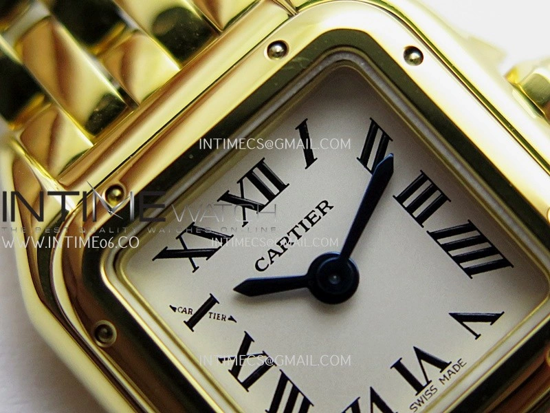 Panthère Secrete Ladies 19mm YG 8848F 1:1 Best Edition White Dial On YG Bracelet Ronda Quartz
