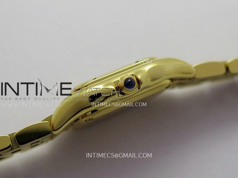 Panthère Secrete Ladies 19mm YG 8848F 1:1 Best Edition White Dial On YG Bracelet Ronda Quartz