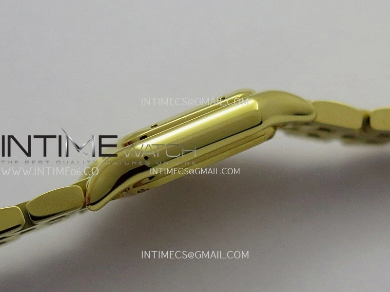 Panthère Secrete Ladies 19mm YG 8848F 1:1 Best Edition White Dial On YG Bracelet Ronda Quartz
