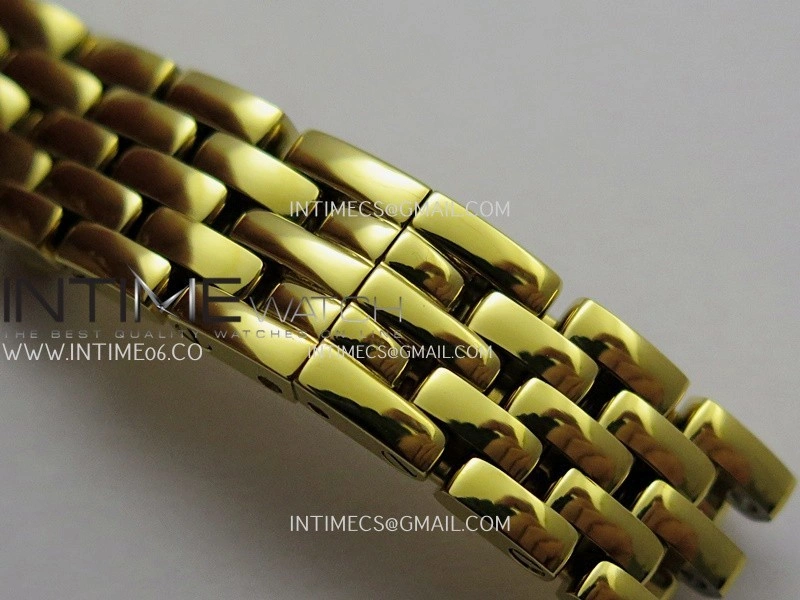 Panthère Secrete Ladies 19mm YG 8848F 1:1 Best Edition White Dial On YG Bracelet Ronda Quartz