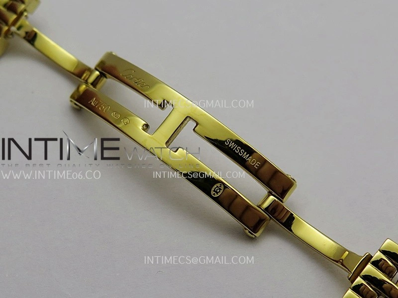 Panthère Secrete Ladies 19mm YG 8848F 1:1 Best Edition White Dial On YG Bracelet Ronda Quartz
