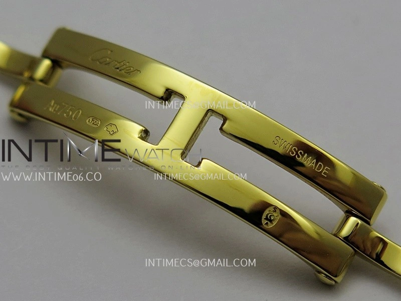 Panthère Secrete Ladies 19mm YG 8848F 1:1 Best Edition White Dial On YG Bracelet Ronda Quartz