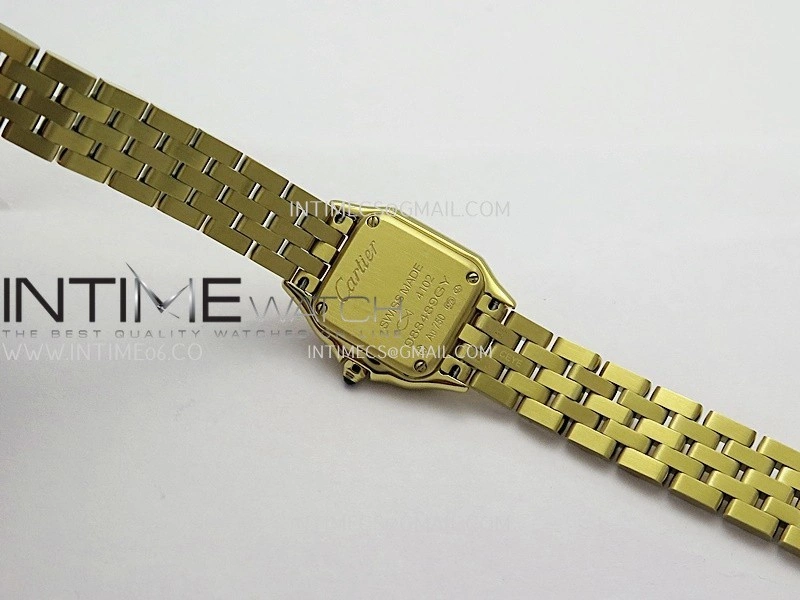 Panthère Secrete Ladies 19mm YG 8848F 1:1 Best Edition White Dial On YG Bracelet Ronda Quartz