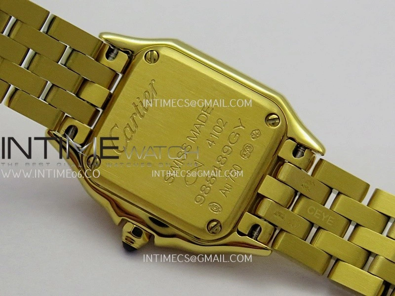 Panthère Secrete Ladies 19mm YG 8848F 1:1 Best Edition White Dial On YG Bracelet Ronda Quartz